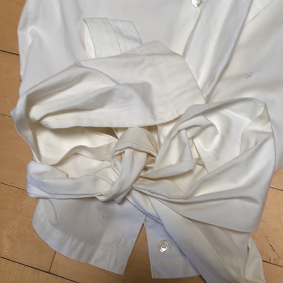 COPY - Ann Demuelemeester white shirt with self t… - Picture 10 of 13